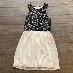 Socialite black and white lace top dress